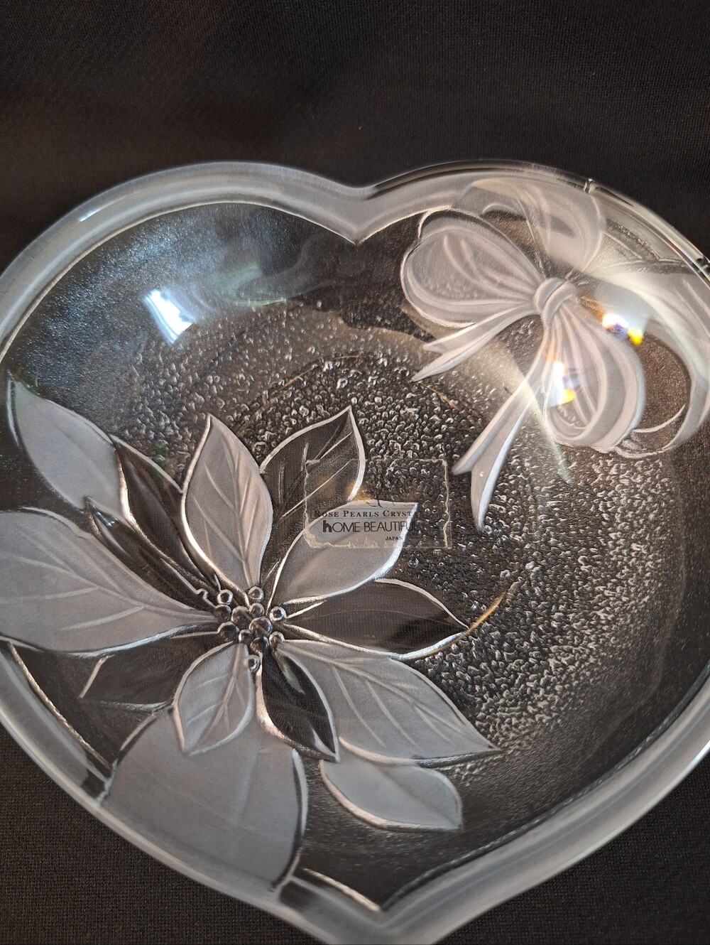 Vintage Mikasa Heart Shaped Christmas Pointsetta Bowl